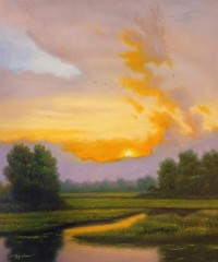 Aqiq Ahsan, 30 x 36 Inch, Oil on Canvas,  Landscape Painting, AC-AQA-004